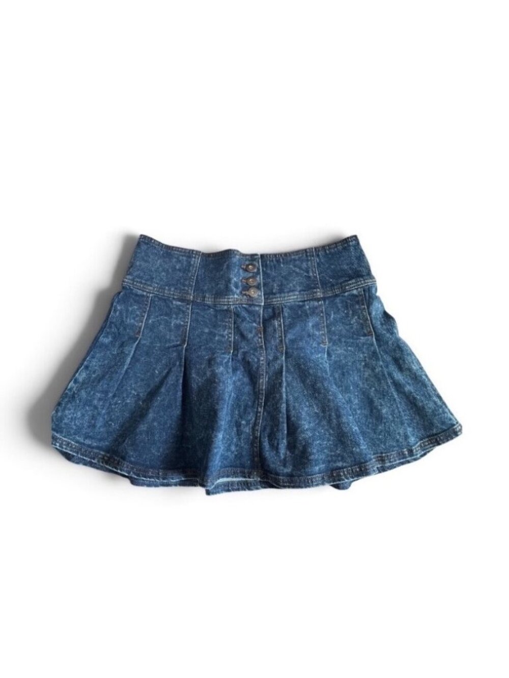 NOBO No Boundaries Denim Ruffled Pleated Skirt Size Large 11-13